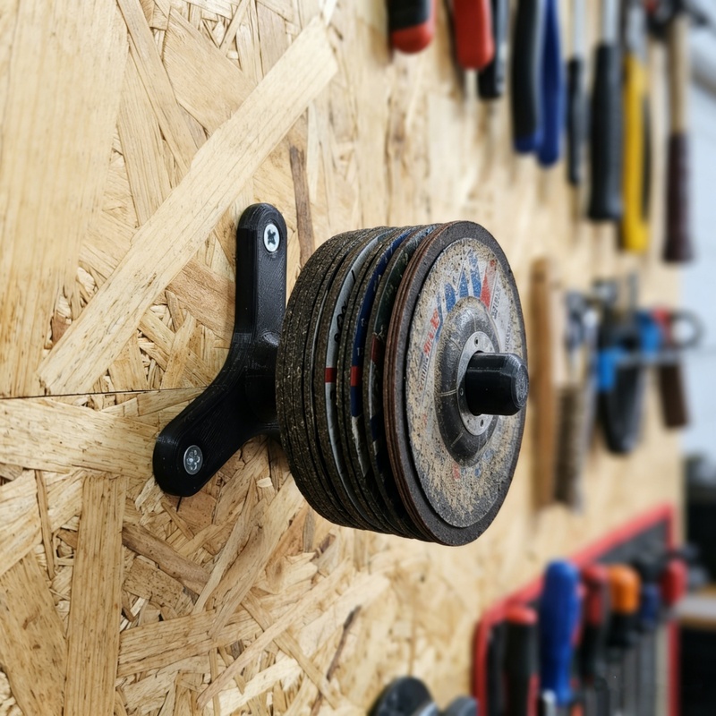Workshop Tools Storage - 1 adet duvara monte öğütücü tutucu