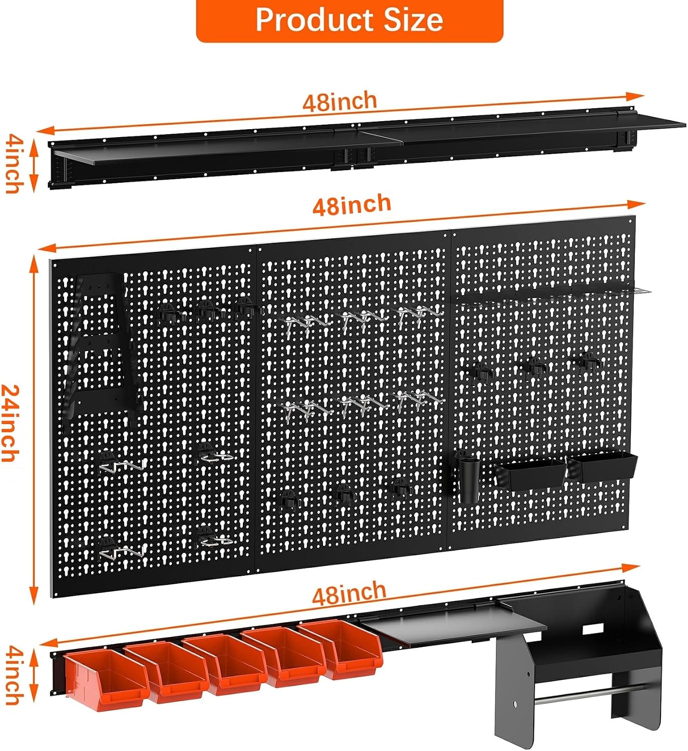 Metal Pegboard Duvar Düzenleyi - Workshop Tools Board incelemesi ve fiyatı