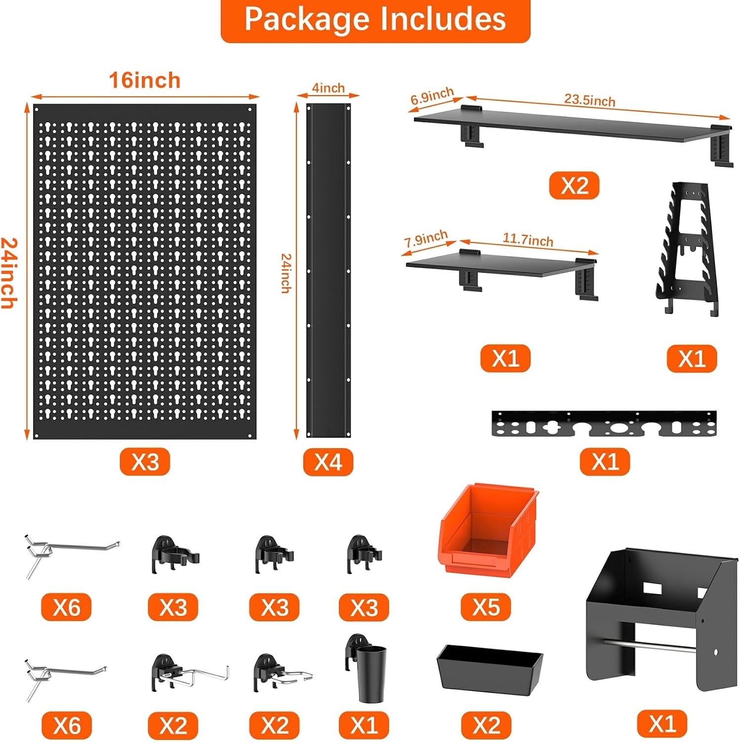 Metal Pegboard Duvar Düzenleyi - Workshop Tools Board incelemesi ve fiyatı