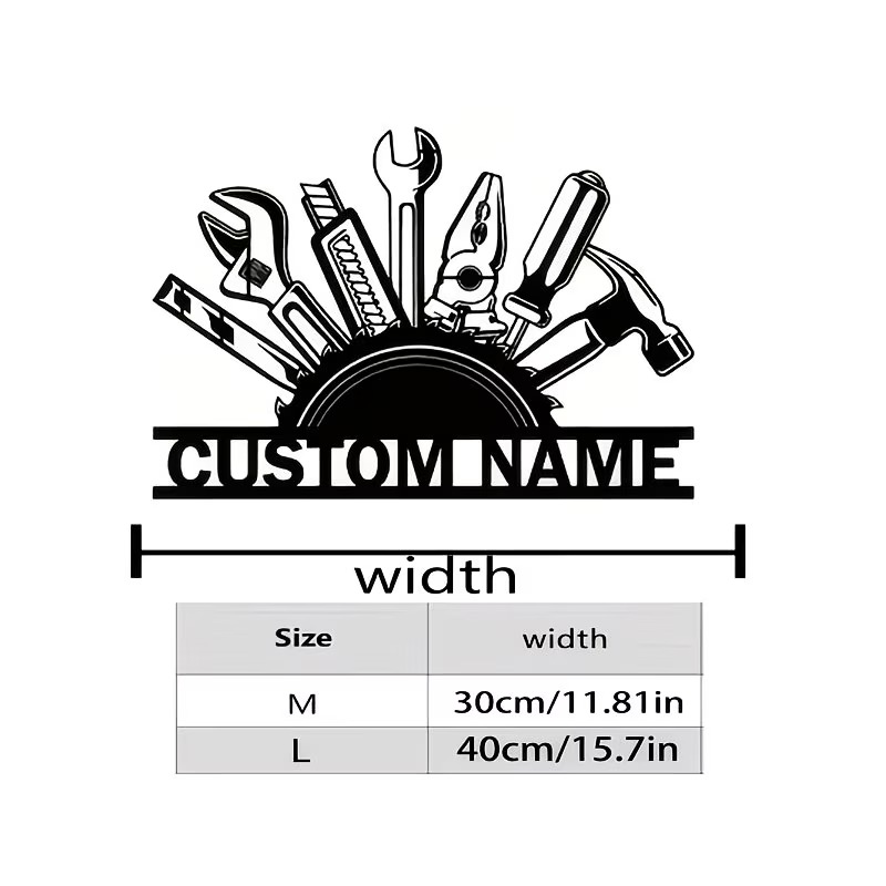 Özel Metal Alet Duvar Sanatı - - Workshop Tools Name incelemesi ve fiyatı